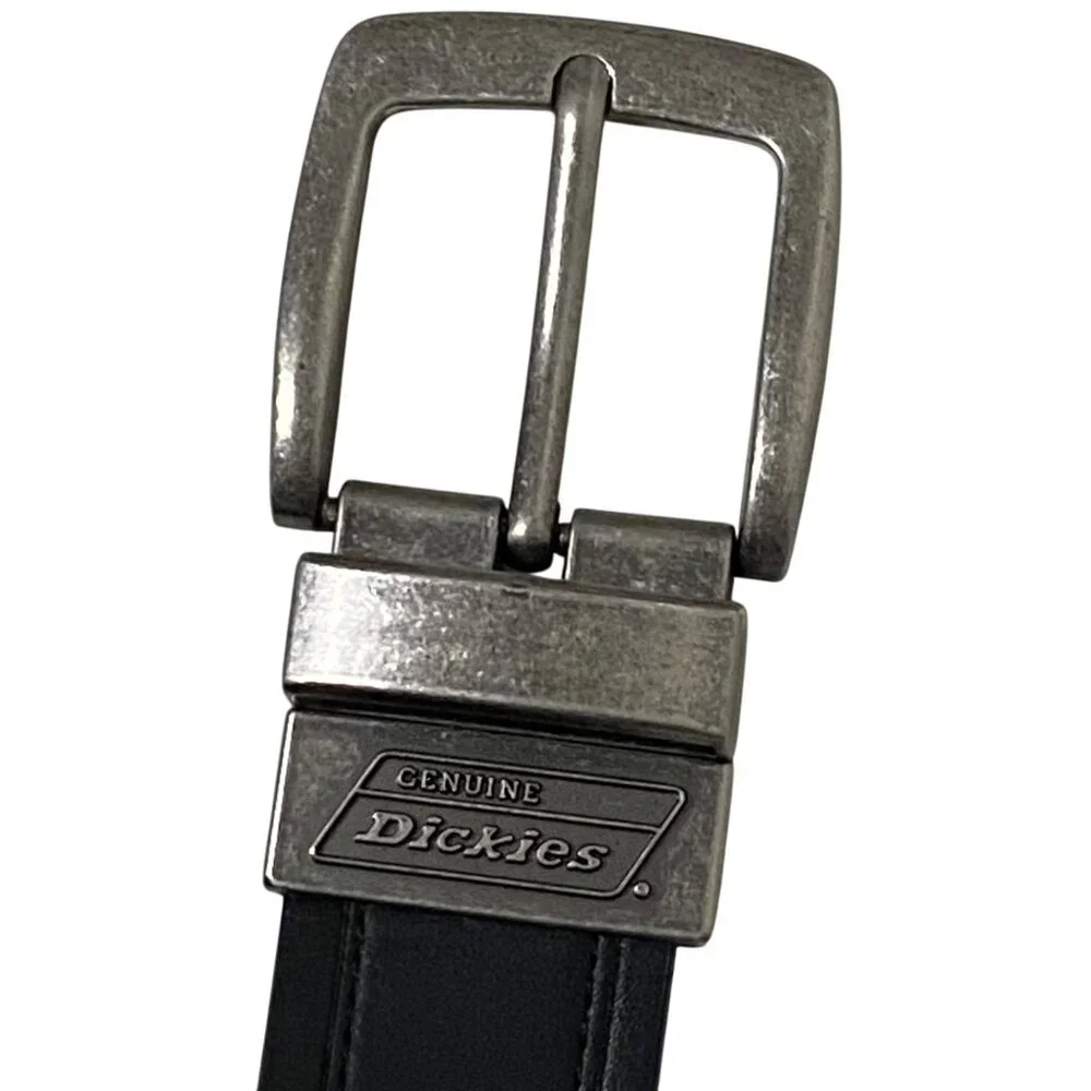 Dickies PU Coated Mens Leather Belt 46 - 48 Reversible Black Brown Career Casual